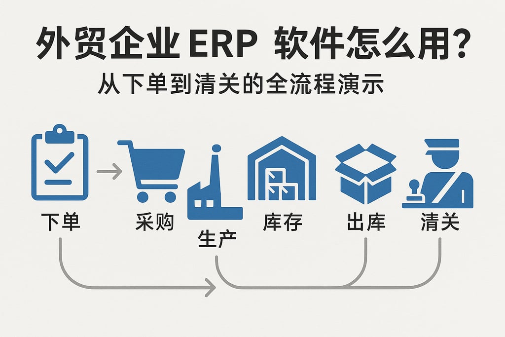 外贸企业 ERP 软件怎么用？从下单到清关的全流程演示